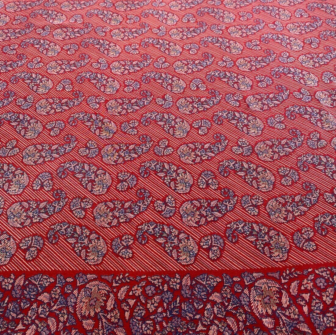 Foulard Carré Vintage En Soie Galitzine - Motif Floral Multicolore - Italie - Bon état