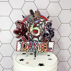 Personalized Venom and Carnage Cake Topper | Venom and Carnage Cake Decor
