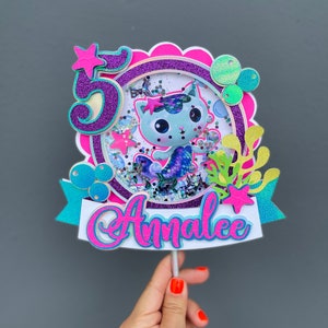 Personalized Gabbys Dollhouse Shaker Cake Topper | Gabbys Dollhouse Banner | Gabbys Dollhouse Party Decor