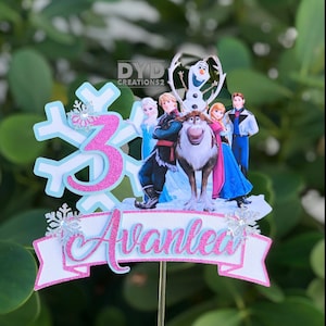 Personalized Frozen Cake Topper | Frozen Cake Decor | Frozen Birthday Banner