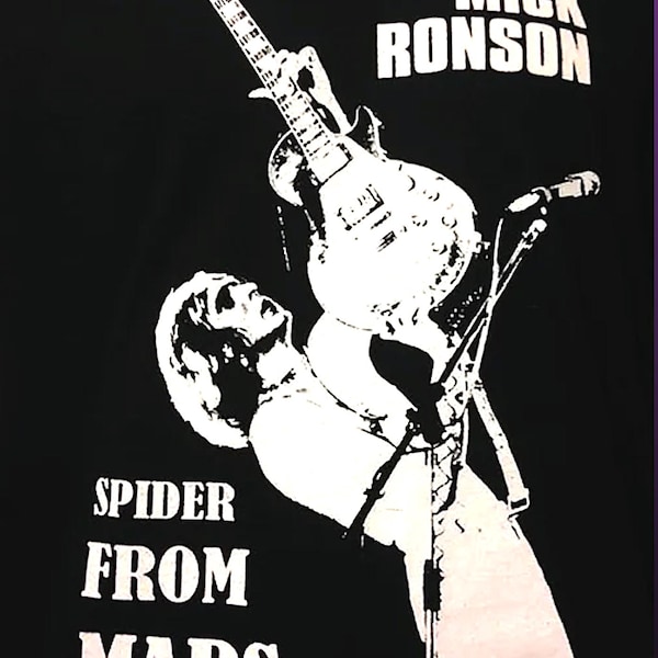 Mick Ronson spider from Mars guitarist  band music t shirt