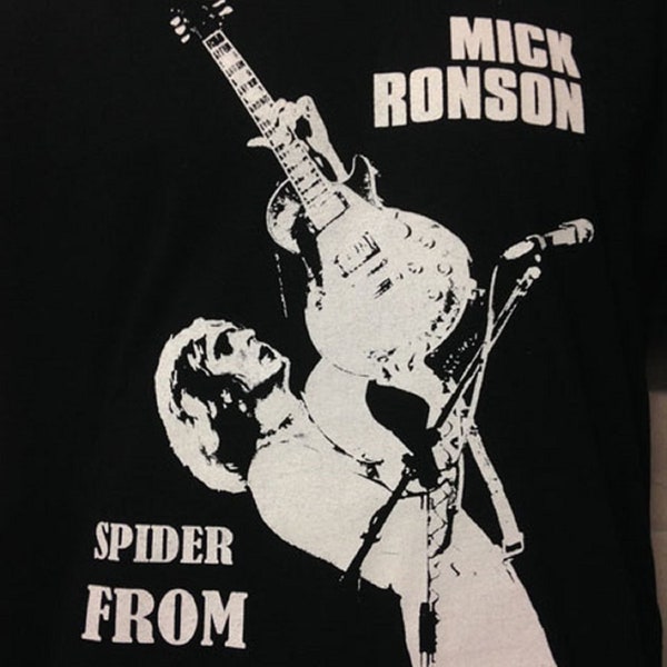 Mick Ronson spider from Mars guitarist  band music t shirt