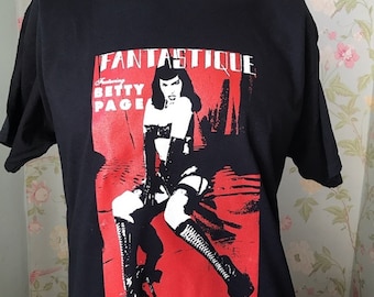 Betty Page Fantastique  black t shirt