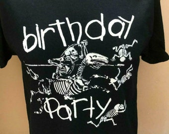 Birthday Party Skeletons music band t shirt nick cave