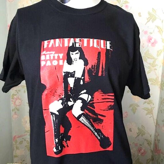 Betty Page Fantastique Black Short Sleeve T Shirt - Etsy