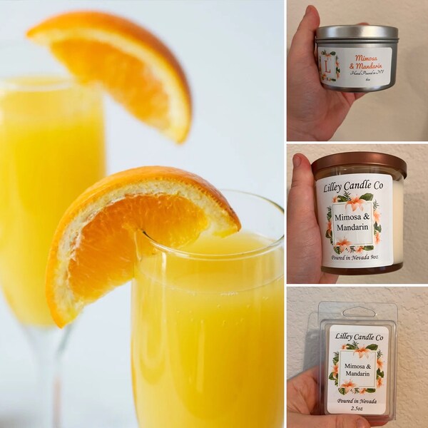 Mimosa & Mandarin Soy Wax Candle and Wax Melt/Tarts