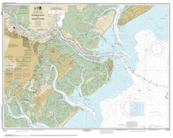 NOAA 11512 Savannah River and Wassaw Sound  Custom Printed Chart