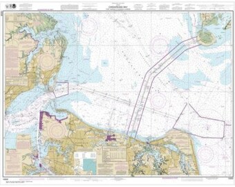 NOAA Chart – Chesapeake Bay Cape Charles to Norfolk Harbor – 12222