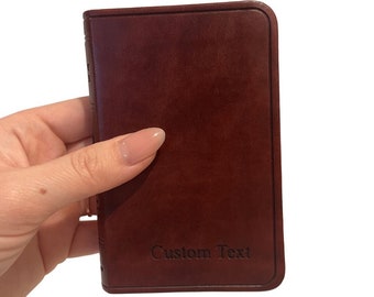 Engraved Pocket Bible -TINY Small Bible ESV Translation Personalized Holy Bible Cover New Testament Bible Psalms and Proverbs Christian Gift