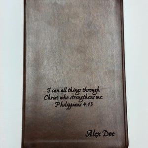 ESV Bible Quality Leather Personalized Cover English Standard Version Bible Christian Holy Bible Birthday Gift Customized For Him / Her