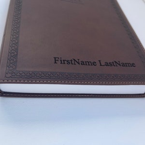 Custom Engraved NIV Holy Bible LARGE PRINT Bible Personalized Leather Bible cover Customized Bible for him her Mom Baptism Gift Family Bible