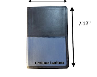 Personalized KJV Compact Bible, Engraved Cover, Religious Gift