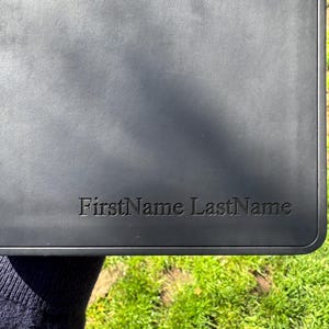 Personalized Large Print ESV Gift Bible, Matte Black Leather-Like Cover imagem 2