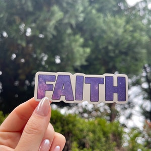 Purple Faith sticker,faith based stickers, christian stickers, religious stickers, vinyl sticker