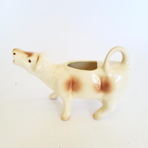 Old milk jug COW, jug in cow shape, true vintage ceramic cow, French country house decoration, farmhouse kitchen, shabby chic kitchen decoration