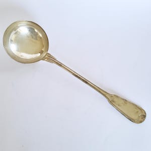 Vintage soup ladle, SFAM, silver ladle, serving spoon, silver-plated serving cutlery from France, ladle