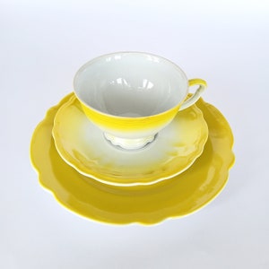Collector&#39;s set 30s-40s, vintage coffee set, collector&#39;s cup, shabby chic, 3-piece mix + match tea set, yellow collector&#39;s cup old
