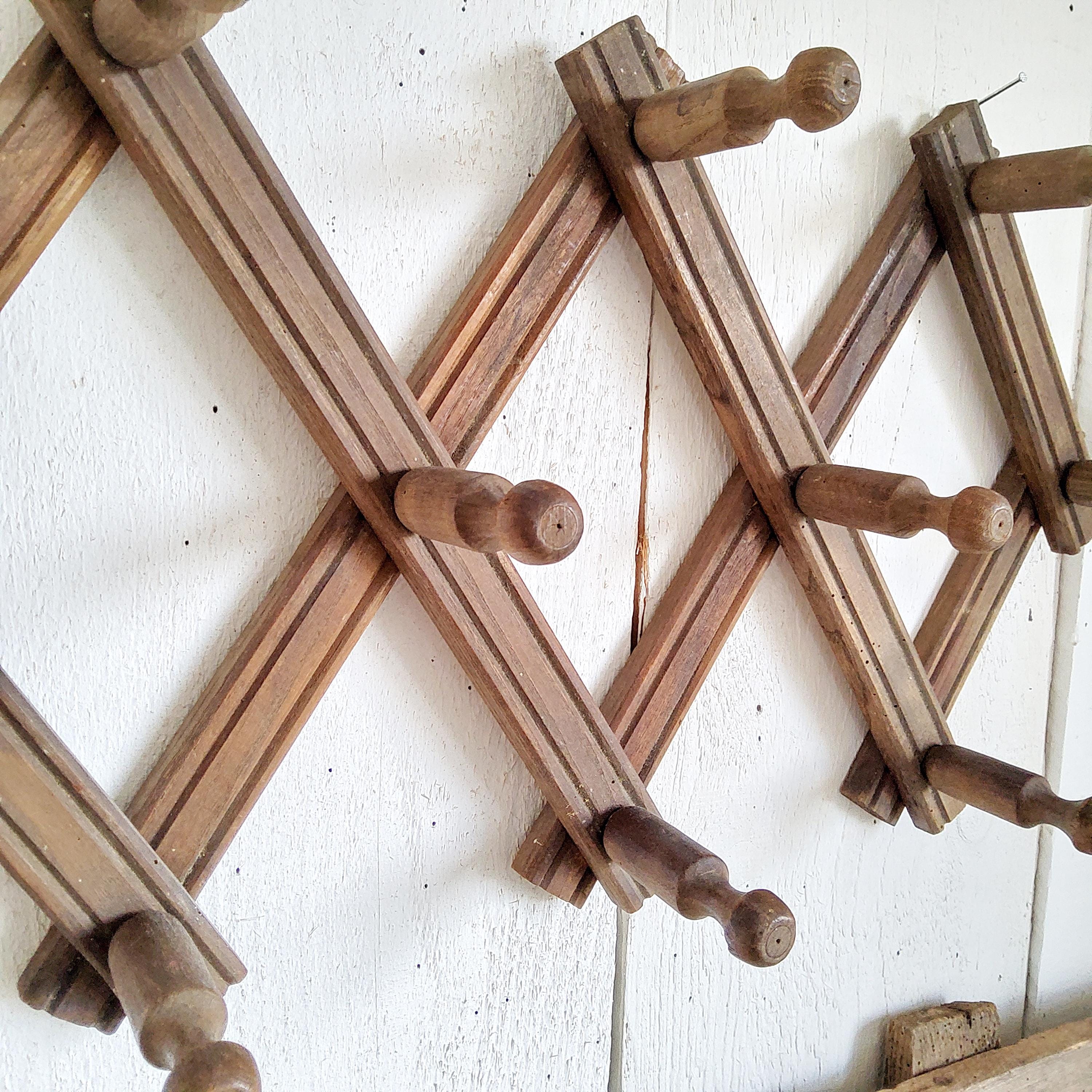Large Scissor-style Coat Rack, Scissor Grid, Max. 102 Cm, 10 Hooks Made ...