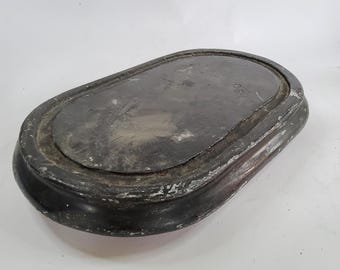 Pedestal de madera vintage, 29 x 17 cm, base para candelabros, soporte decorativo, posavasos para figuritas, soporte para esculturas, soporte para objetos
