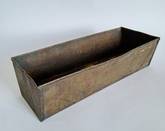 Antique baking pan, cake pan, black metal, loaf pan, vintage pan for king cake, brocante decoration kitchen, bread pan