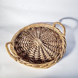 Tablett rattan vintage