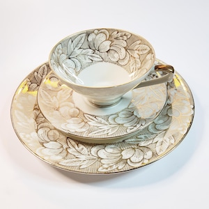 Collector&#39;s set 50s lavish gold decor, 3-piece vintage coffee set, collector&#39;s cup, tea cup gold rim, retro tableware Bavaria