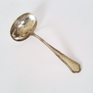 Vintage silver-plated sauce spoon, silver sauce ladle, small serving spoon, silver-plated serving cutlery, retro mid-century cutlery