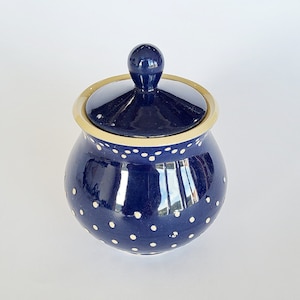 Sugar bowl, jam jar, spice jar, lidded jar, genuine Bürgeler ceramics, vintage kitchen decoration, country house kitchen, 90s