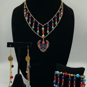 Egyptian Jewelry Set Egyptian Style Jewelry Egypt Themed. - Etsy