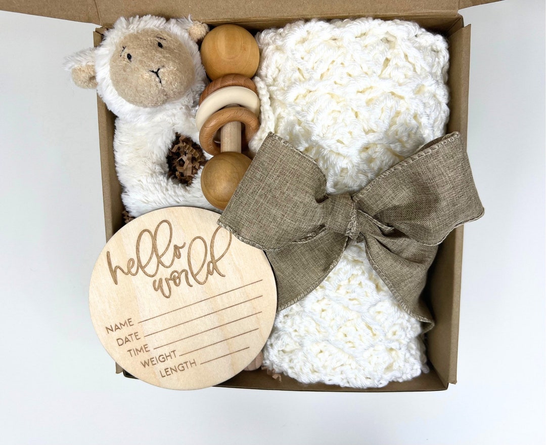 Baby Gift Set Neutral Gift Box Baby Gift Set Baby Shower Etsy