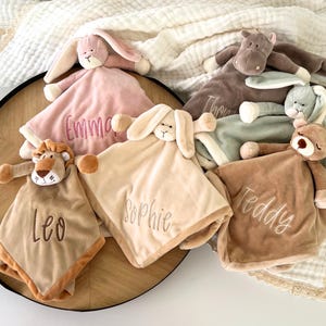 Embroidered lovey for baby, Baby lovey, Personalized baby gift, baby security blanket, Gift for new baby