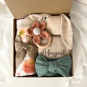 Baby girl Gift, Baby girl gift box, Newborn girl gift, New Baby girl gift, Baby shower gift, baby name girl gift