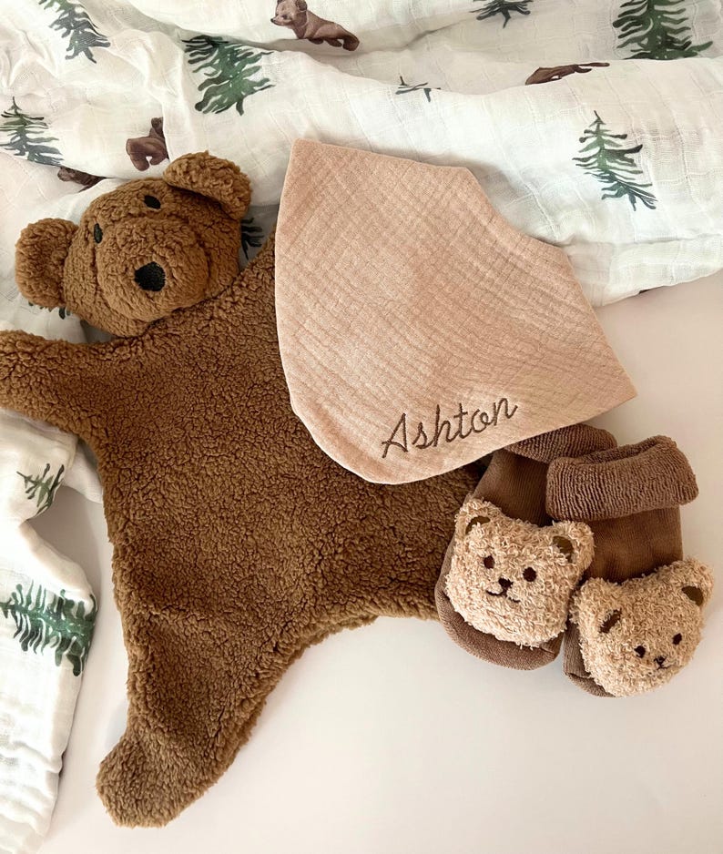 Baby boy gift, baby boy shower gift, new baby boy gift, baby boy bear gift box Bild 3