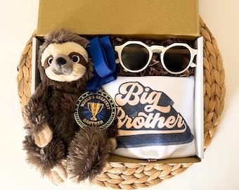 Regalo para hermanos, hermano mayor, camiseta de hermano mayor, set de regalo para hermanos nuevos, regalo para niños pequeños