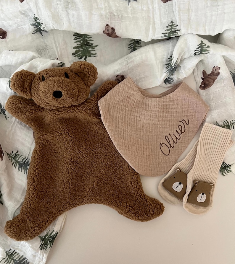 Baby boy gift, baby boy shower gift, new baby boy gift, baby boy bear gift box Bild 4