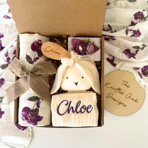 Baby girl Gift, Baby girl gift box, Newborn girl gift, New Baby girl gift, Baby shower gift, baby brush name girl gift