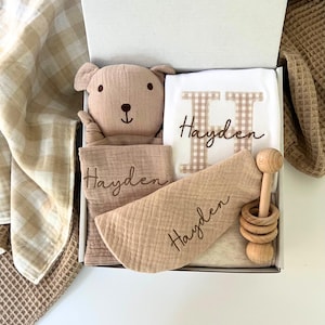 Baby boy gift, baby boy shower gift, new baby boy gift, baby boy bear gift box