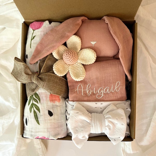 Baby girl Gift, Baby girl gift box, Newborn girl gift, New Baby girl gift, Baby shower gift, baby name girl gift