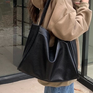Soft Vegan Leather Tote Bag Laptop Tote Large Capacity Shoulder Bag with Removable Insert Everyday Use Tote image 9