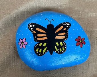 Butterfly Painted Rock