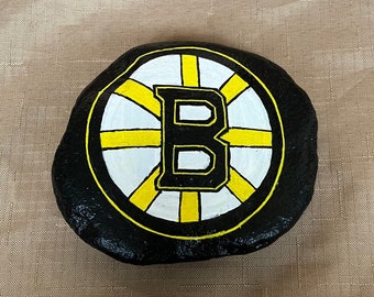 Boston Bruins Painted Rock