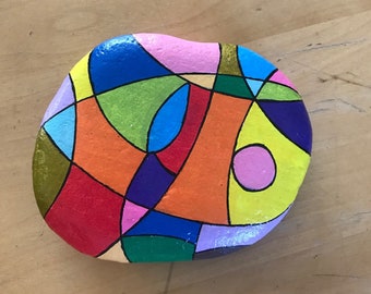 Abstract Painted Rock