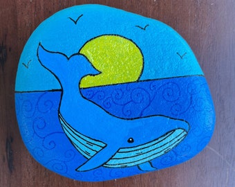 Whale Painted Rock