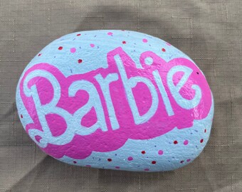 Barbie Painted Rock