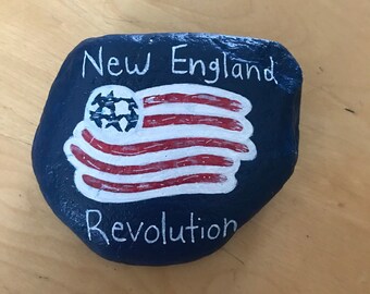 Revolution Soccer Painted Rock