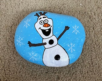 Frozen Olaf Painted Rock