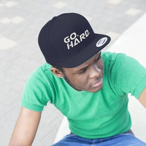 Unisex Go Hard Flat Bill Hat