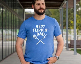 Best Flippin’ Dad T-Shirt, Funny BBQ Dad Shirt, Grill Master Tee, Fathers Day Gift for Him, Cooking Dad T-Shirt, Funny Dad Joke Shirt