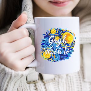 Starry Night Ceramic Mug, Van Gogh Gift, Starry Night Tumbler, Van Gogh Starry Night, Art Teacher Gift, Artist Cup