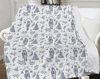 Elegant Nutcracker Christmas Blanket 80x60  Festive Home Decor